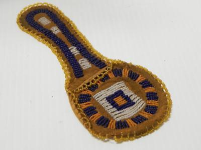 1920s VINTAGE APACHE / UTE INDIAN BEADED POCKET WATCH FOB  POUCH - NICE COND !