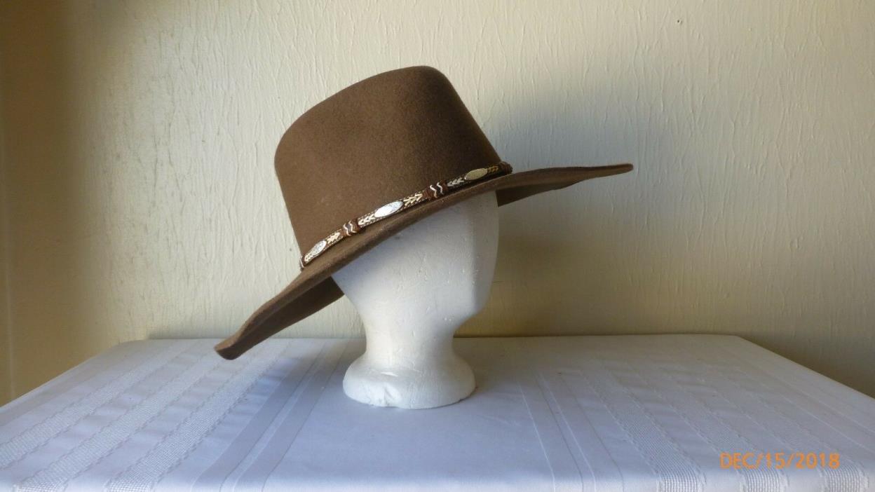 Vintage Western Stallion Stetson Cowboy Hat XX Premium Wool 7 1/4 R Unformed