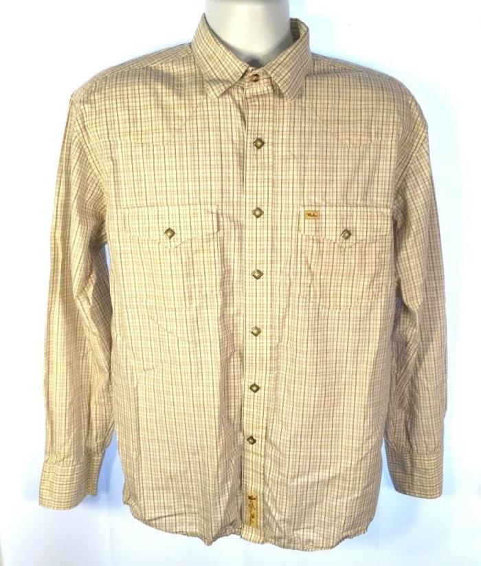 Larry Mahan Mens Rodeo Western Cowboy Diamond Accent Button Shirt Size L