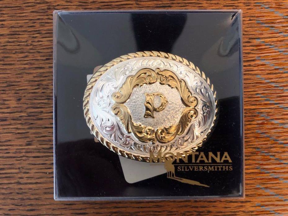Montana Silversmiths Belt Buckle with Letter 