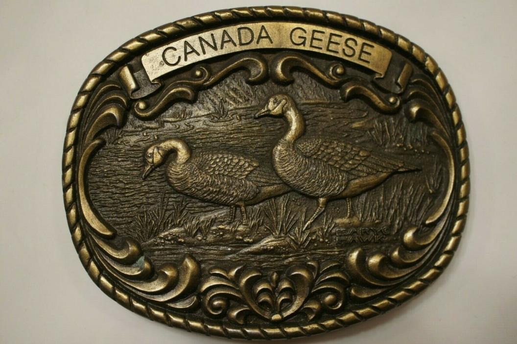 Heavy Gary Hawk Wildlife Collector Series Belt Buckle #181  Canada Geese