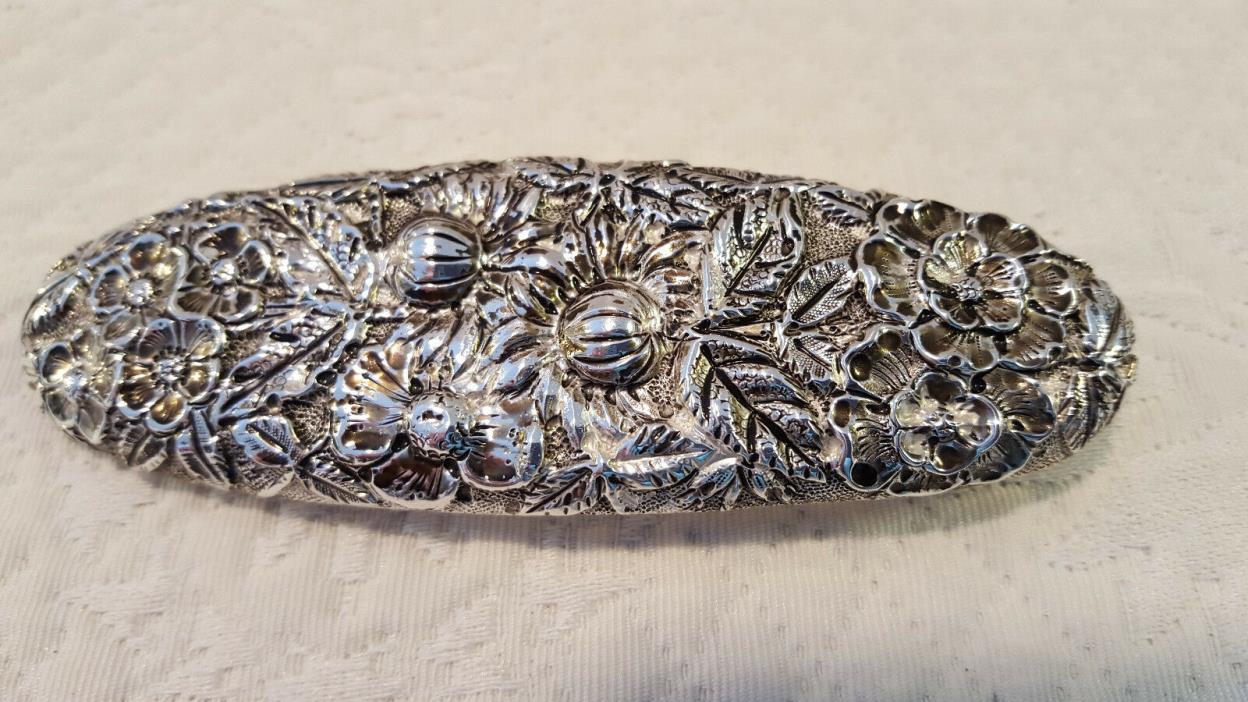 Sterling Repousse CWS & Co. Belt Buckle- 4 Inches- 49.4 grams