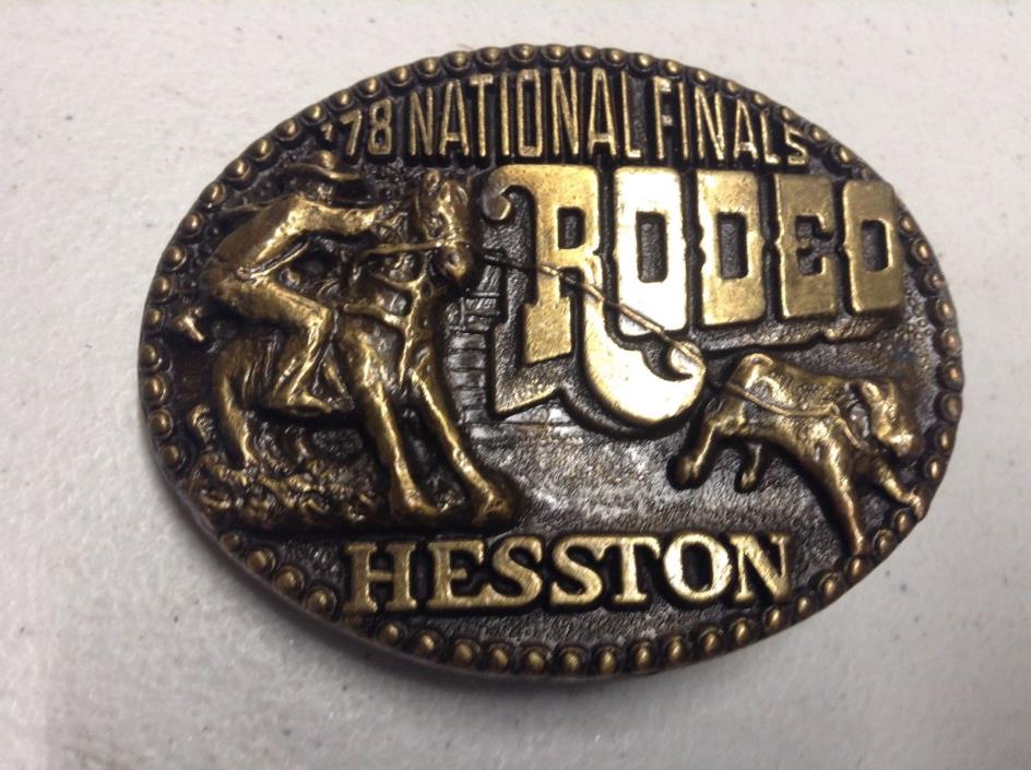 NFA HESSTON NATIONAL FINALS RODEO BELT BUCKLE BRAND NEW 1978
