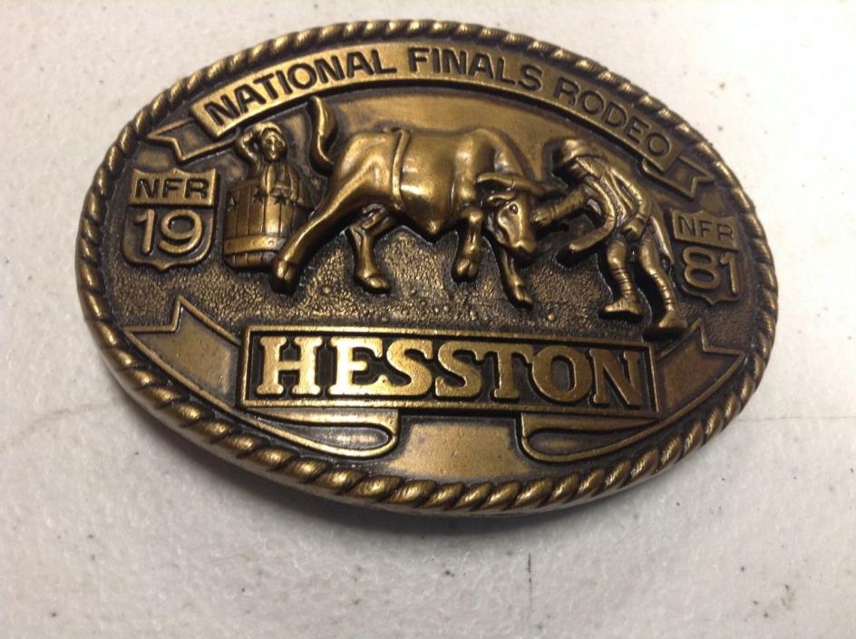 NFA HESSTON NATIONAL FINALS RODEO BELT BUCKLE BRAND NEW 1981