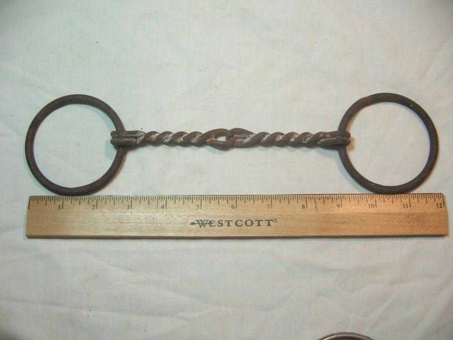 Vintage twisted Snaffle Draft Horse Mule Mouth Bit Piece Farm Tool