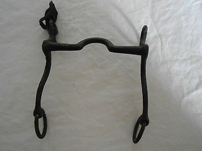 Vintage metal painted black horse bit for decor purposes only