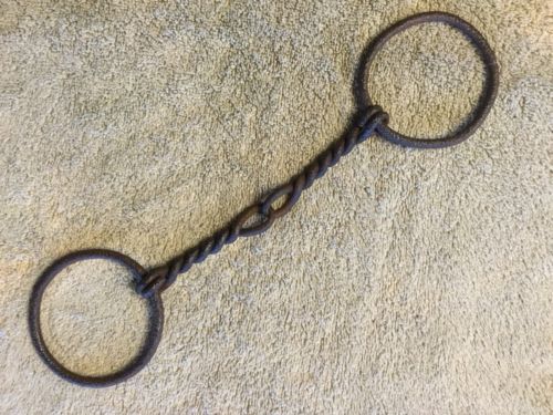 Antique Twisted Iron Draft Horse Driving Bit