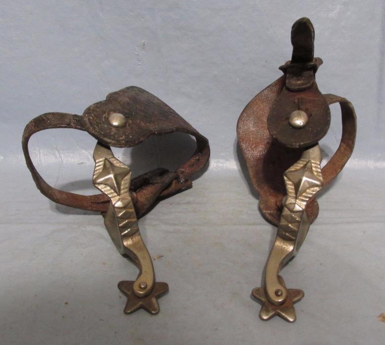 VINTAGE NORTH & JUDD SPURS with Anchor Strike Mark Star