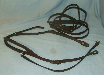Double Stitched Leather One Split Ear Western Bridle w/ Split Reins Horse Tack