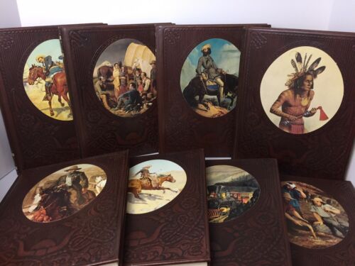 Time Life Old West Series Books Lot 8 Leatherette History Western Wild West