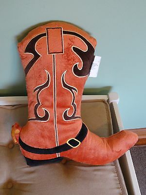 Super Cute Cowboy Cowgirl Boot Plush Pillow Decoration with Spur