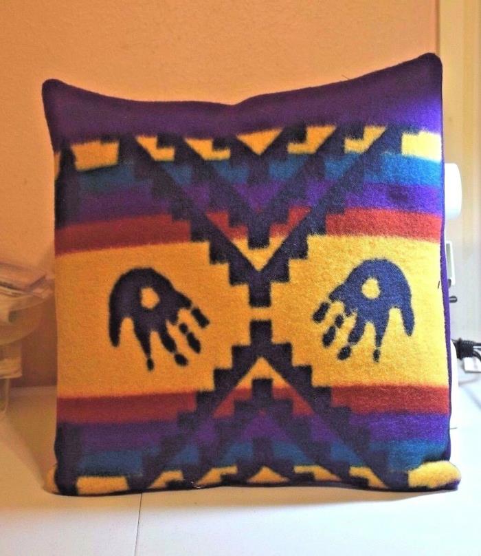 Handmade Southwest Pendelton wool pillow cover fits 14