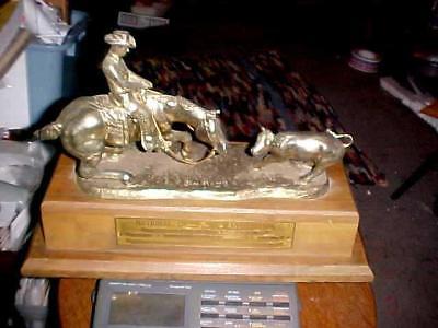 1968 GEORGIA NATIONAL CUTTING HORSE ASSC. OFFICAL TROPHY JIM RENO SCULPTURE