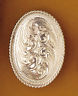 NEW! Western Scarf Slide - Silver Engraved Oval