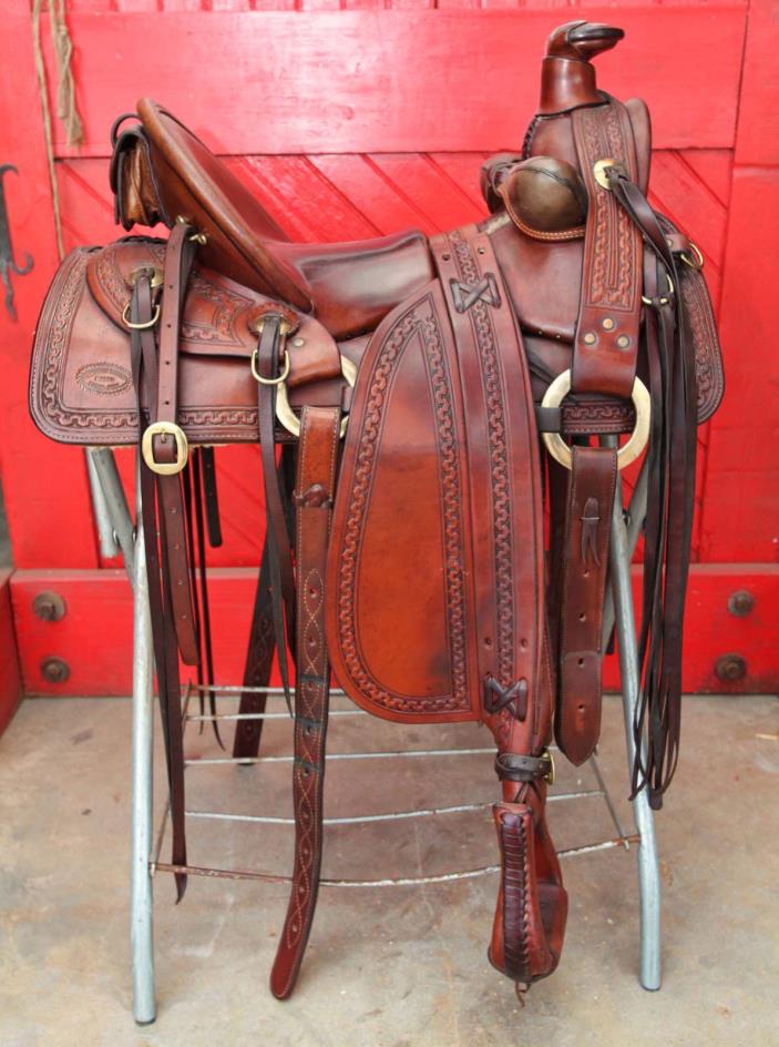 EXCELLENT Old Time 1/2 Seat Cheyenne SADDLE By SAWTOOTH Saddle Co.& EXTRAS