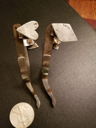 Antique Silver And Steel Spurs 1800'S missing rowells