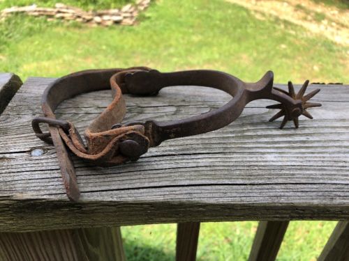 Antique Buermann Spur Patd Only One With Leather