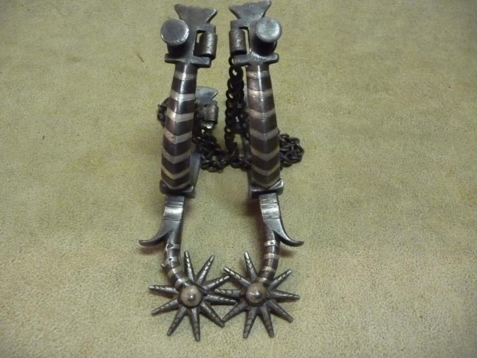 Visalia Stock Saddle & Co silver inlaid spurs