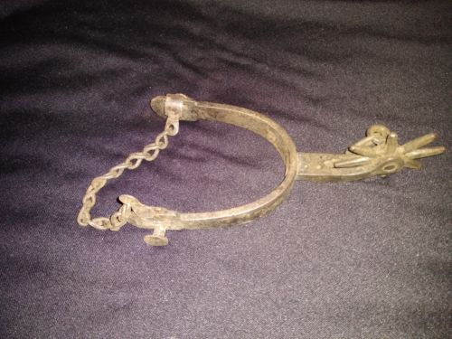 Single Left Spur, Silver Mounted, Very Old, Can't Find Makers Name But It Is...