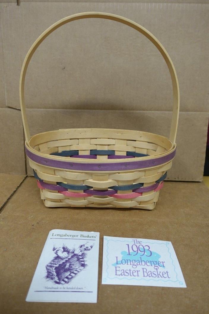 Longaberger 1993 Small Unstained Easter Basket - Owned Since New - Perfect