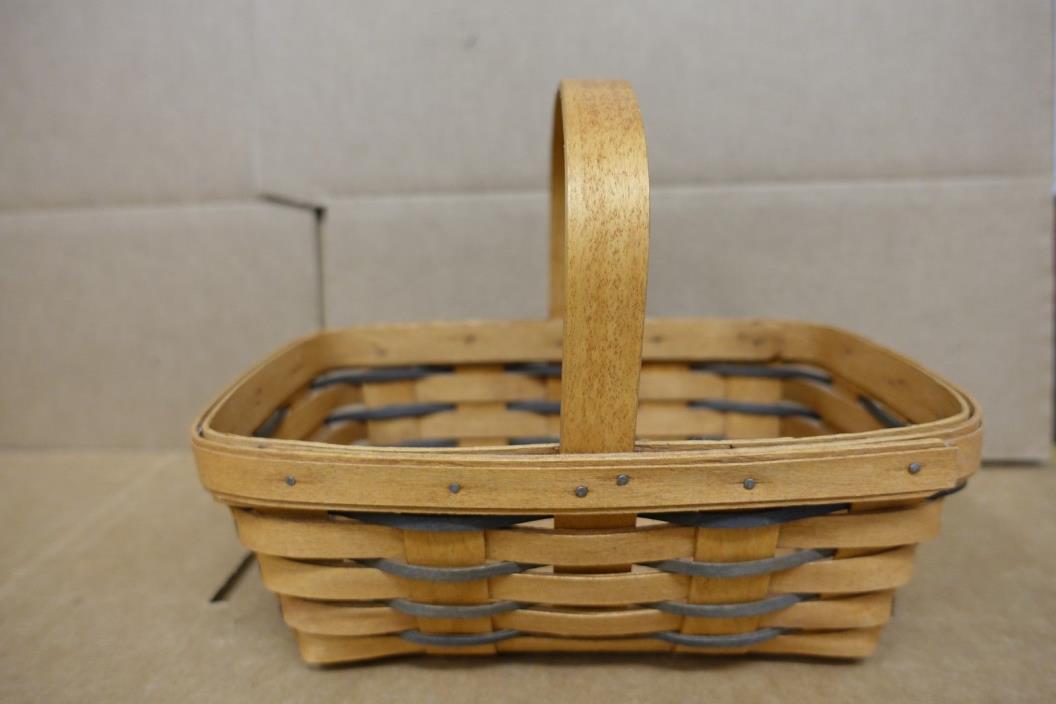 Longaberger 1991 Heartland Small Chore Basket/Brochure - Owned Since New - Perf.
