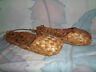 Wall Hanging Handcrafted Basket Weave Wicker Slippers Shoes Pockets Flowers
