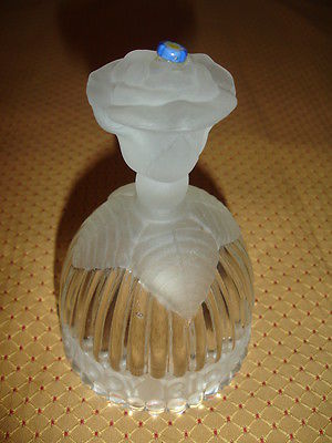 GOEBEL HAPPY BIRTHDAY BELL: HEAVY GLASS CRYSTAL WITH BLUE GLASS BEAD