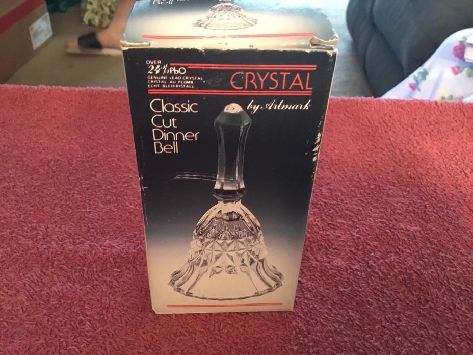 24% Lead Crystal Classic Cut Dinner Bell 1988 Artmark #4820
