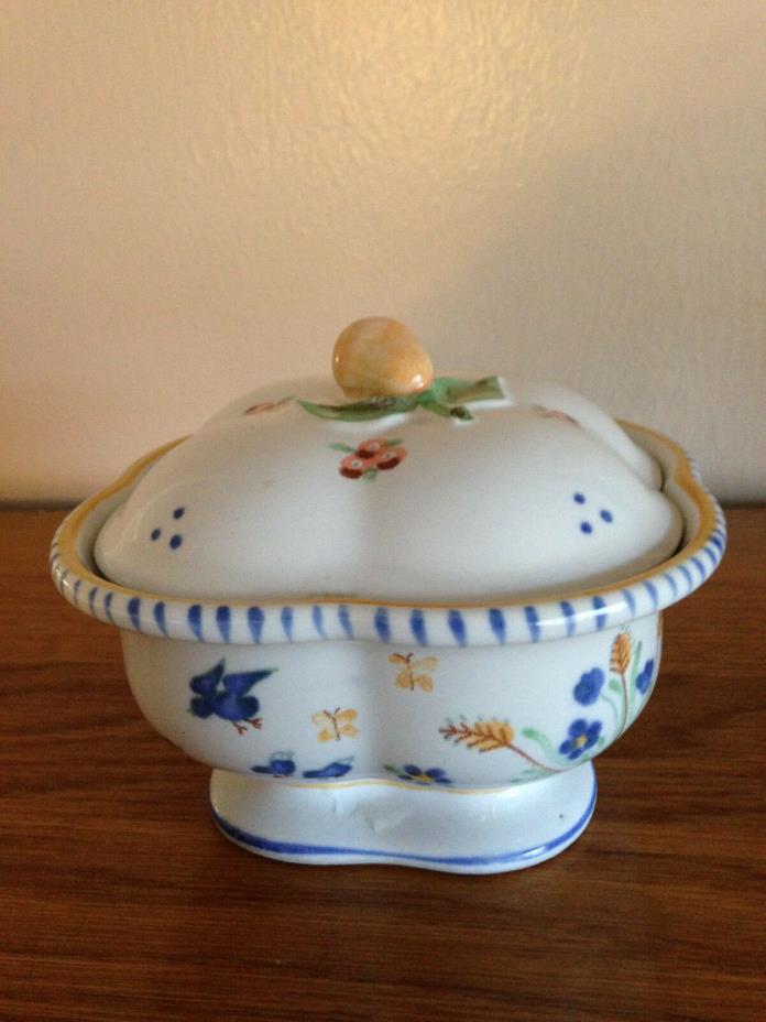 COLLECTABLE- HAND PAINTED CANDY OR MINT BOWL FROM THE PROVENCE COLLECTION