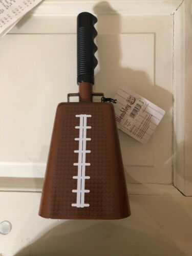 Wembley Tailgate Game Time Brown Football Cowbell, Noise Maker - New With Tags