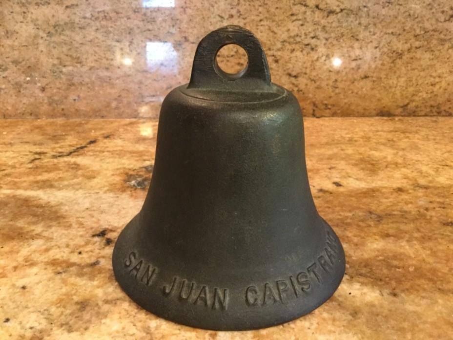 Antique California Old Mission Bell San Juan Capistrano Bronze