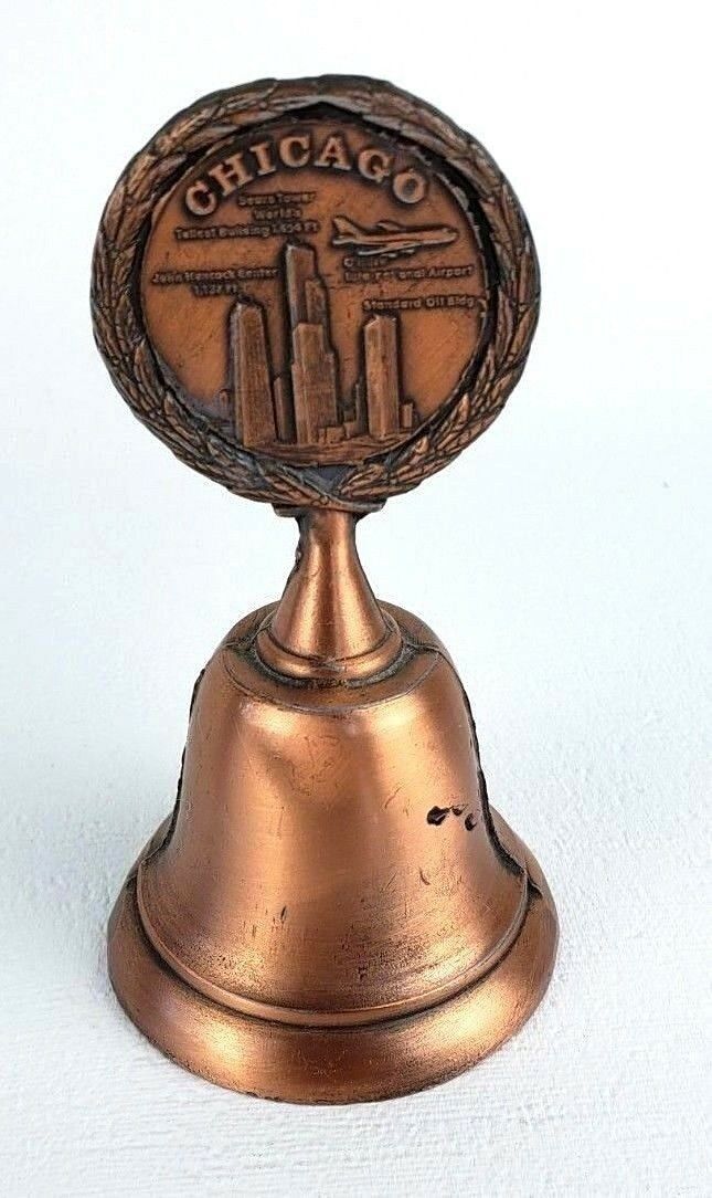 Copper Color Bell Collectible Chicago 3.75 Inches