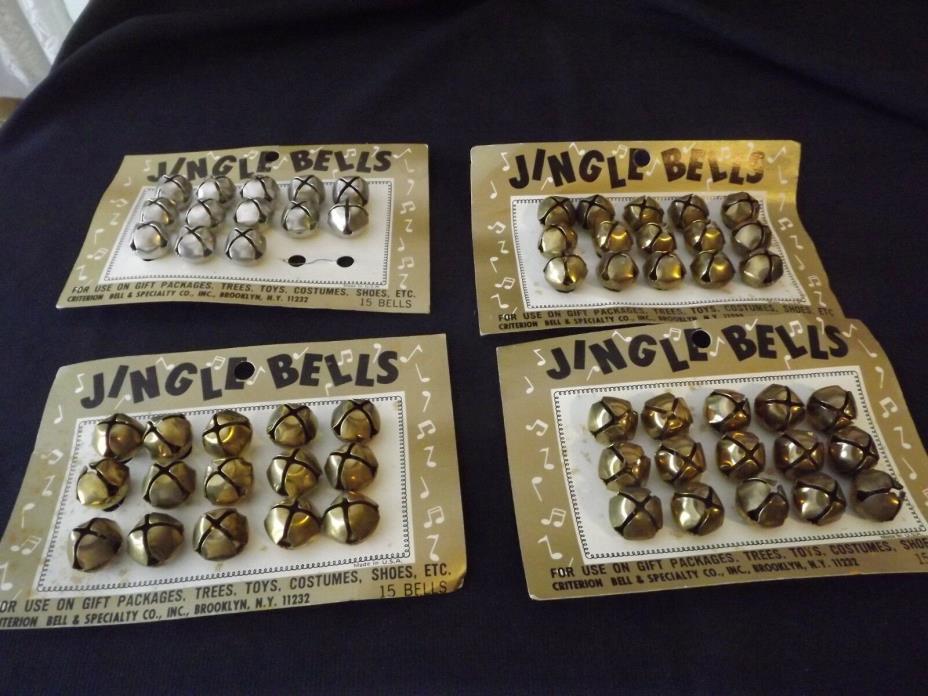lot of 58 vintage JUNGLE BELLS criterion 45 ARE GOLD 13 ARE SILVER original pack
