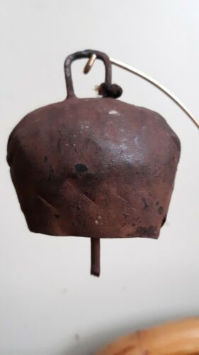 Vtg Old Metal Bell  Cowbell Forged? Barn Farmhouse Decor Nice Clank Weathered