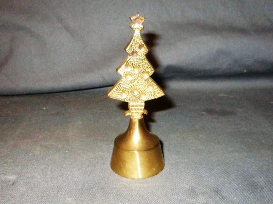 Vintage Brass Christmas Tree w/Star Criterion Bell India 4