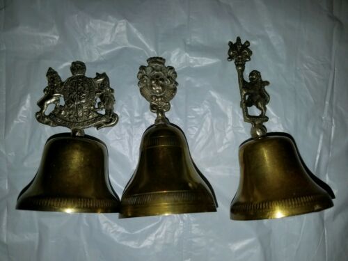 Vintage Pewter and Copper Bells lot of 3
