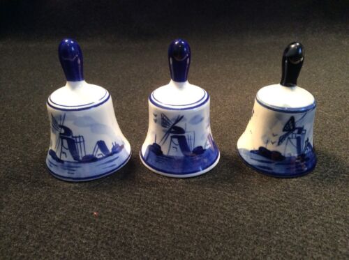16Q Set of 3 Delft Blue Mini Bells