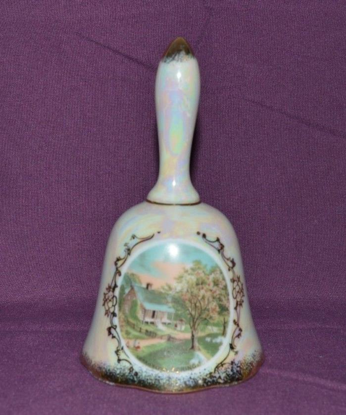 VINTAGE BEAUTIFUL GLOSS GLAZED BELL CURRIER & IVES SPRING CAMERON & SONS JAPAN