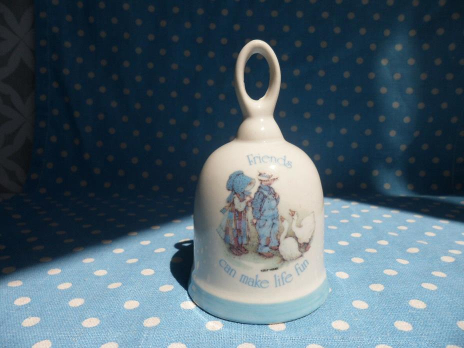 Holly Hobbie Stoneware Blue Girl Collectibles Bell  