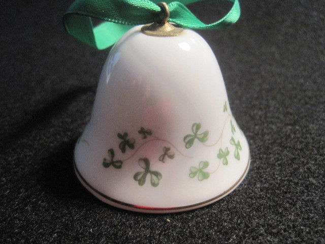 Royal Tara hand made fine bone china Shamrock Mini Bell made in Galway Ireland