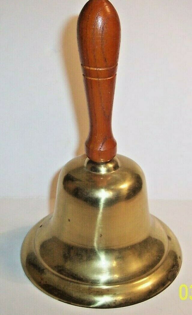 Brass school Bells, listing a few, Glass, Porcelain, Brass, Pottery