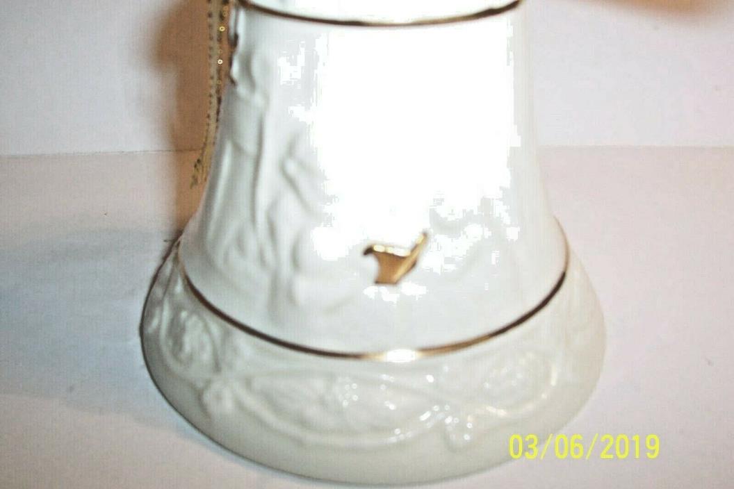 Bells, listing a few, Glass, Porcelain, Brass, Pottery White w/ Gold trim