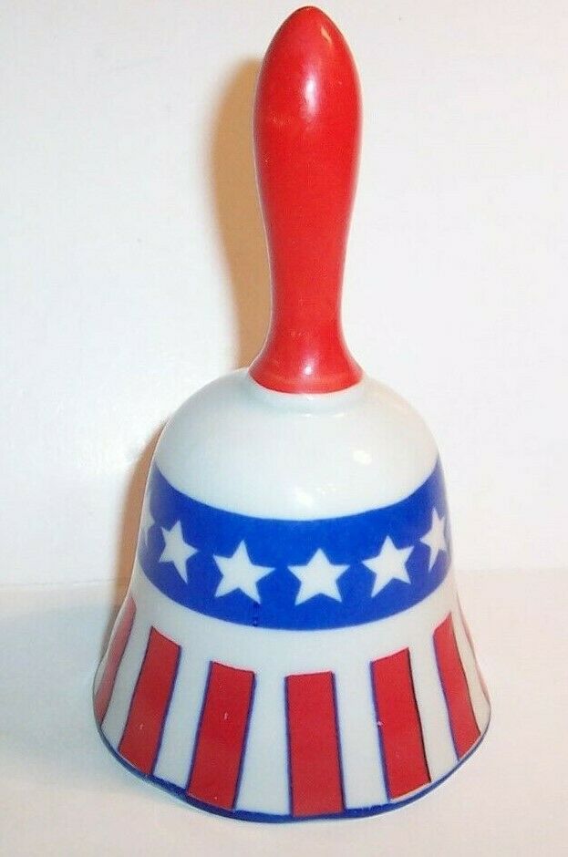 Bells,RED WHITE & BLUE  listing a few, Glass, Porcelain, Brass, Pottery