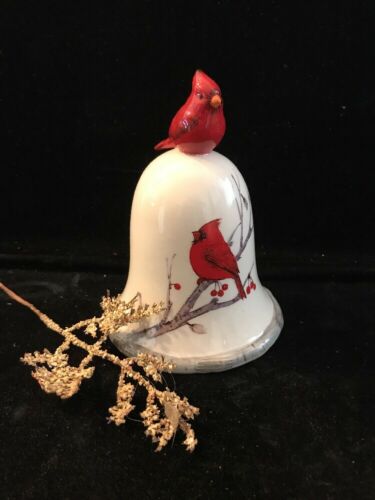 Lg Porcelain Cardinal Bell