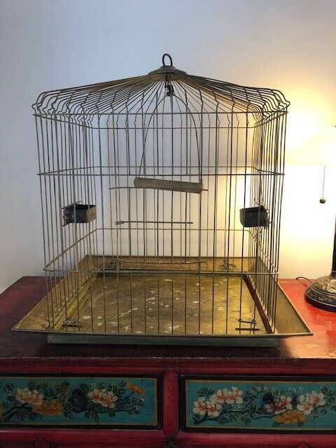 Antique Brass Bird Cage Huge Gorgeous