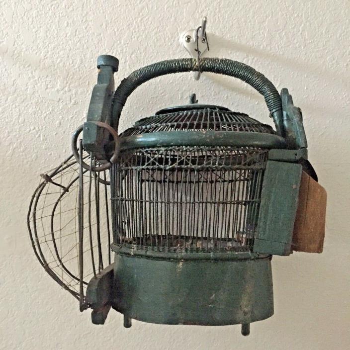 Primitive - Indonesian Handmade Antique Rustic Bird Cage, Trap - 100+ Years Old!