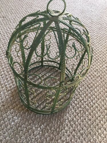 Vintage Green Metal bird cage