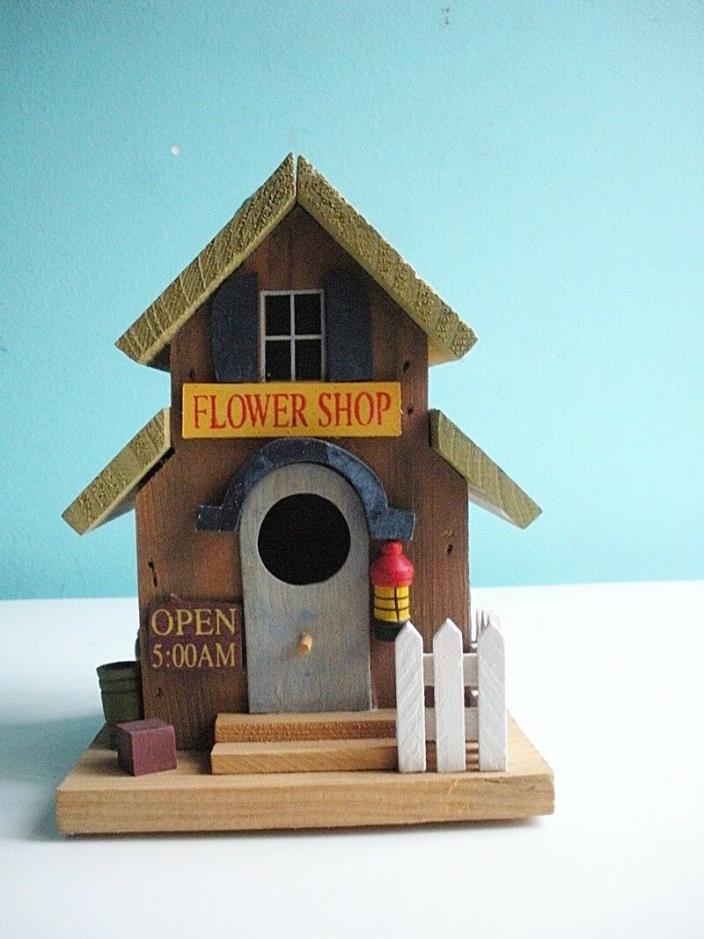 Wood Flower Shop themed Birdhouse
