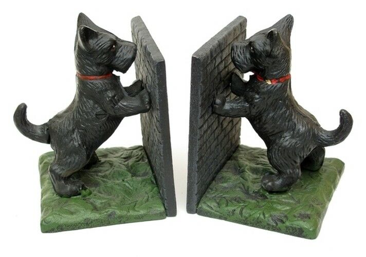 Cast Iron Scottie Standing Bookends Dog Lovers Decor Mother's Father's Day Gift