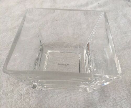 4.75” X 4.75” X 3” Square Glass Bowl